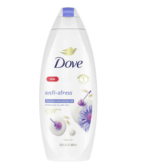 Dove Anti-Stress Moisturizing Liquid Body Wash Blue Chamomile and Oat Milk; 22 oz EasyOptionXY LLC