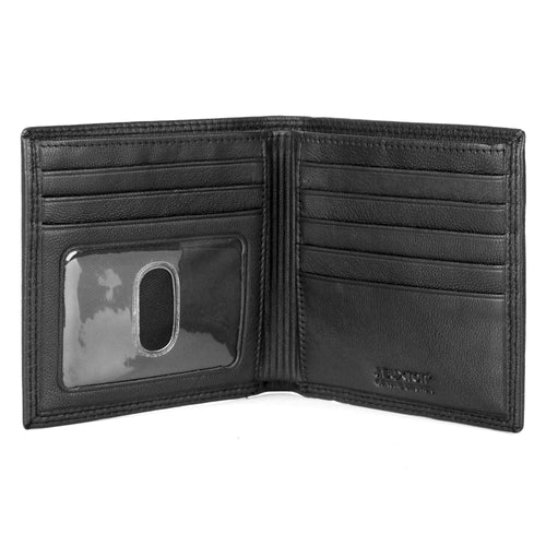 J. Buxton Men's Emblem Cardex Leather, Black EasyOptionXY LLC
