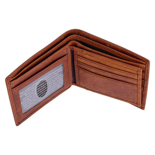 With Love Men's Bifold Wallet Card Case Money Organizer Card Holder Premium Full Grain Leather RFID Blocking Everyday Essential Men's Accessory EasyOptionXY LLC