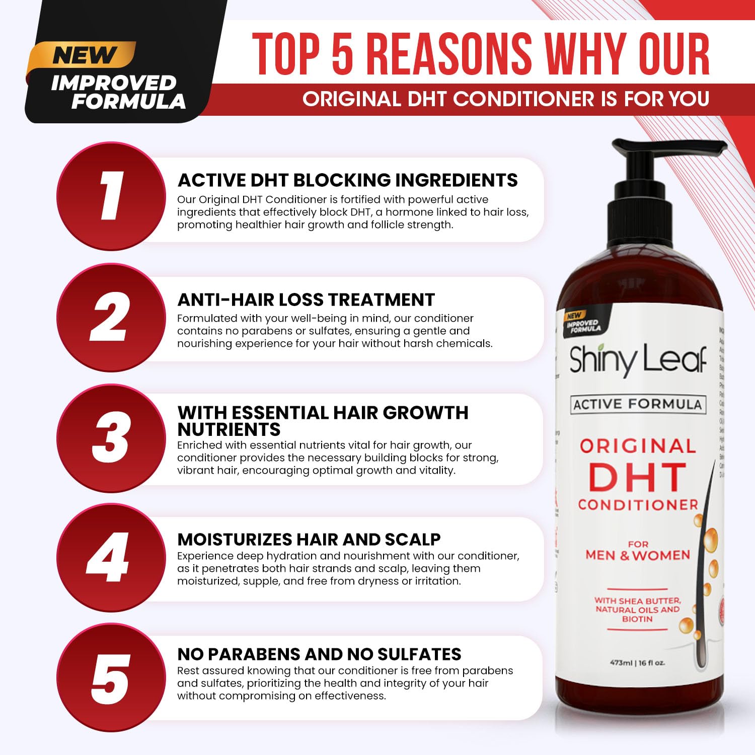 Shiny Leaf DHT Pro Conditioner and DHT Original Conditioner Bundle