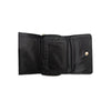 XOXO Women's Mini Black Graffeti Saffiano Leather Zip Indexer Wallet withCrossbody Strap EasyOptionXY LLC