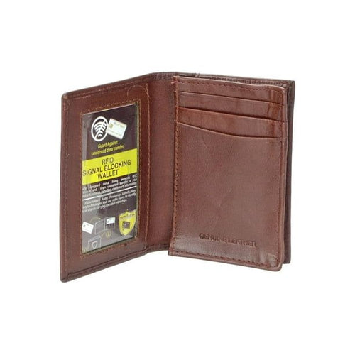Montauk Leather Club Men's RFID Signal Blocking High Capacity Wallet Card Case EasyOptionXY LLC