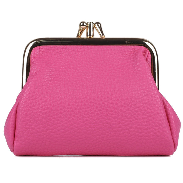 Julia Buxton Women's Pebble Vegan Leather Triple Frame, Fuchsia EasyOptionXY LLC