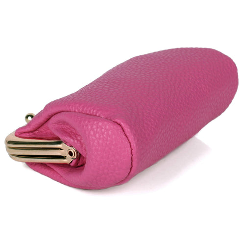 Julia Buxton Women's Pebble Vegan Leather Triple Frame, Fuchsia EasyOptionXY LLC