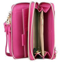 Julia Buxton Women's Fuchsia Floral Blooms Ultimate Organizer, Fuchsia EasyOptionXY LLC