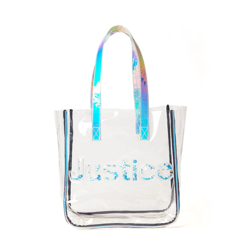Justice Girls Sleepover Clear Tote Handbag 6-Piece Set Black EasyOptionXY LLC