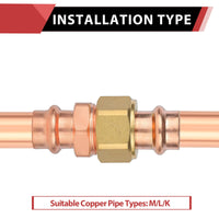 1" Press Copper Union (Lead Free)