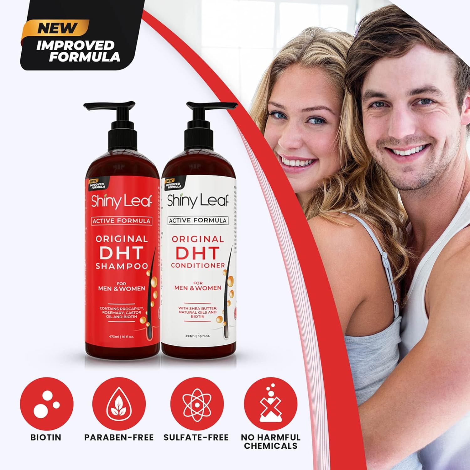 Shiny Leaf Bariatric Multivitamin Iron Free With DHT Original Shampoo and