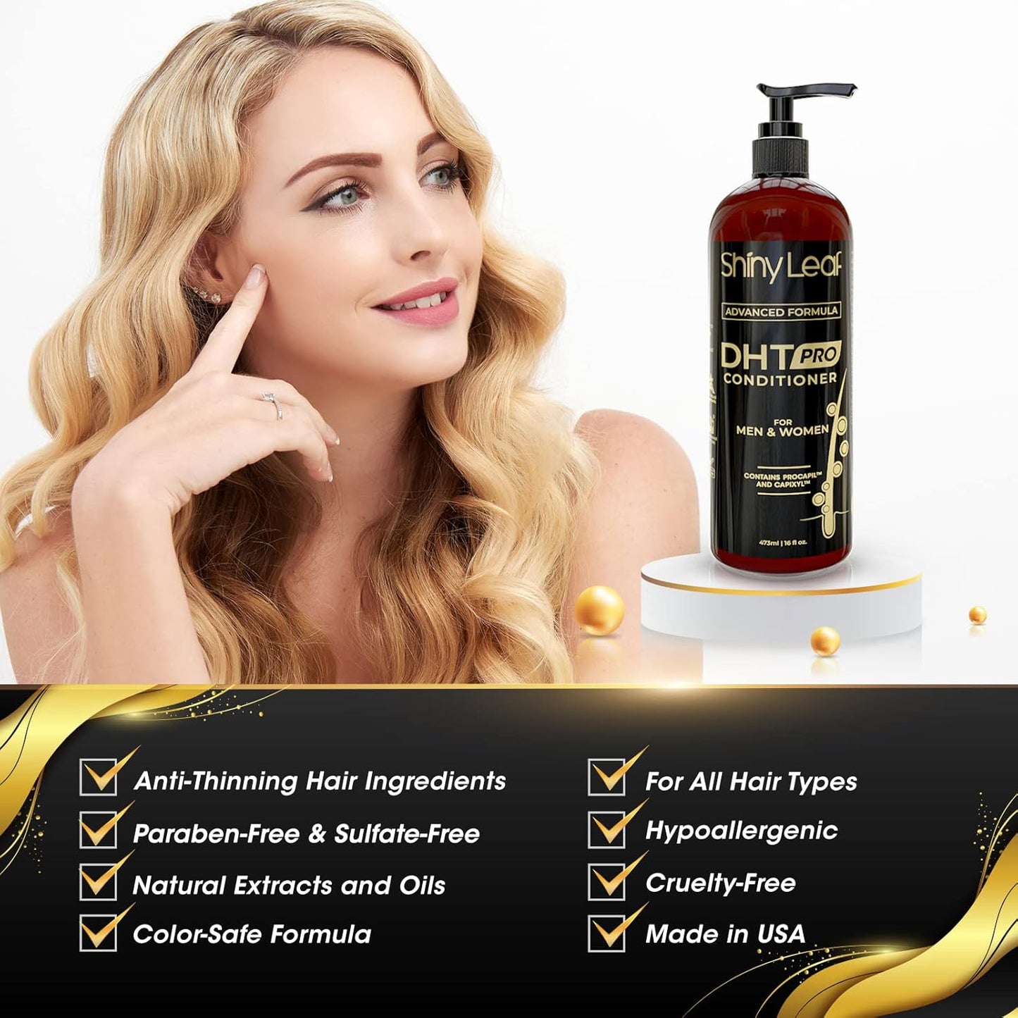 Shiny Leaf DHT Pro Conditioner and DHT Original Conditioner Bundle
