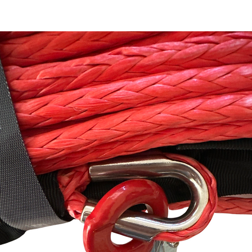 3/8'' x 85' Synthetic Winch Rope with forged winch hook MOJAB OFFROAD