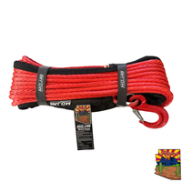 3/8'' x 85' Synthetic Winch Rope with forged winch hook MOJAB OFFROAD