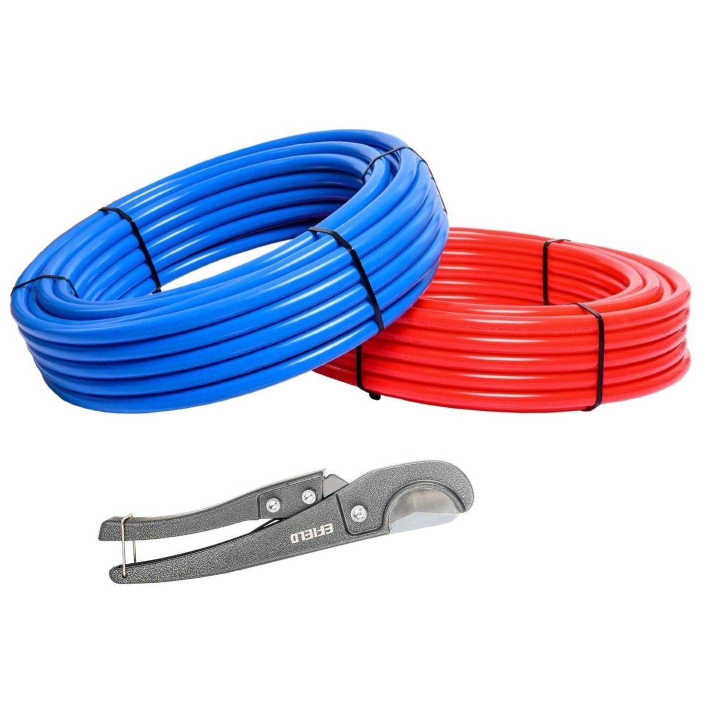 3/4" 150ft, 75ft x 2, PEX-B Pipe, Red & Blue & Cutter