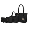 MKF Collection Edelyn Signature M-Embossed 4-Piece Tote Handbag Set - (Color Camel) EasyOptionXY LLC