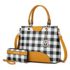 MKF Collection Gabriella Checkers Tote Handbag with Wallet by Mia K. (Color Mustard) EasyOptionXY LLC