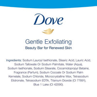 Dove Beauty Bar Women's Bath Soap Gentle Exfoliating Renews Soft Smooth Skin, 3.75 oz 4 Bars EasyOptionXY LLC
