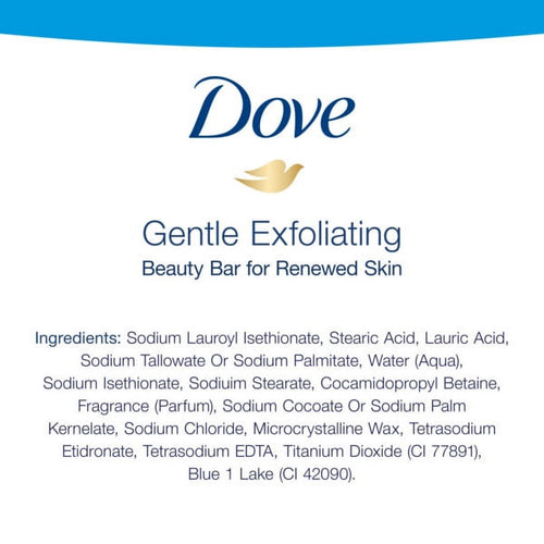 Dove Beauty Bar Women's Bath Soap Gentle Exfoliating Renews Soft Smooth Skin, 3.75 oz 4 Bars EasyOptionXY LLC