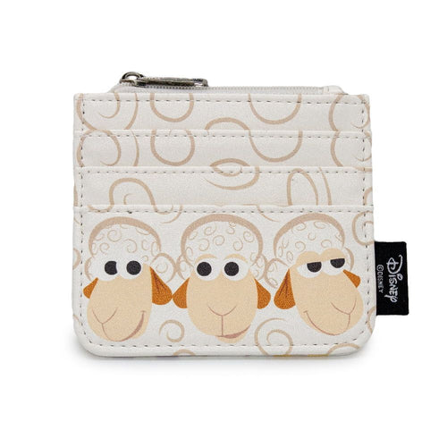 Buckle-Down Women's Disney Wallet, ID Zip Top, Pixar, Toy Story 4 Sheep Trio Billy Goat and Gruff Pose, White, Vegan Leather EasyOptionXY LLC