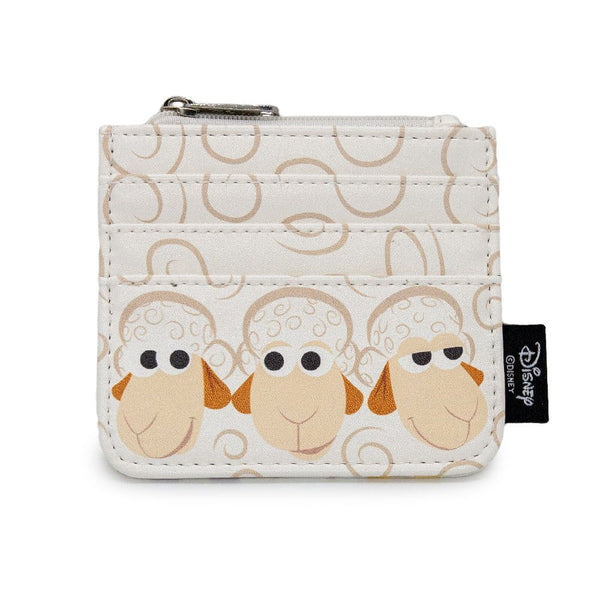 Buckle-Down Women's Disney Wallet, ID Zip Top, Pixar, Toy Story 4 Sheep Trio Billy Goat and Gruff Pose, White, Vegan Leather EasyOptionXY LLC