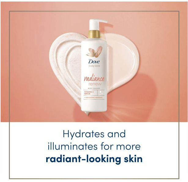 Dove Body Love Body Cleanser For Dull Skin Radiance Renew Exfoliating Body Wash Cleanser with Vitamin C Serum 17.5 fl oz EasyOptionXY LLC