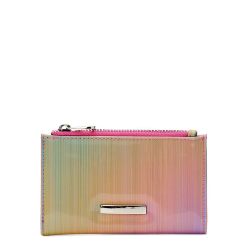 No Boundaries Women's Iridescent Rainbow Vinyl Snap Wallet EasyOptionXY LLC
