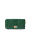 Time and Tru Women's Alex Zip Around Wallet Quilted Green Bead