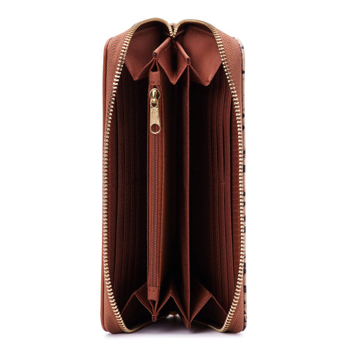 Time and Tru Women's Alex Zip Around Wallet Layered Leopard EasyOptionXY LLC