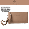 Nanette Lepore Womens Crossbody Purse Faux Leather Handbag with Wristlet Attachment Tan EasyOptionXY LLC