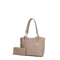 MKF Collection by Mia K. Allison Women's Tote Handbag and Wallet Set, 2-Piece, (Color Taupe) EasyOptionXY LLC