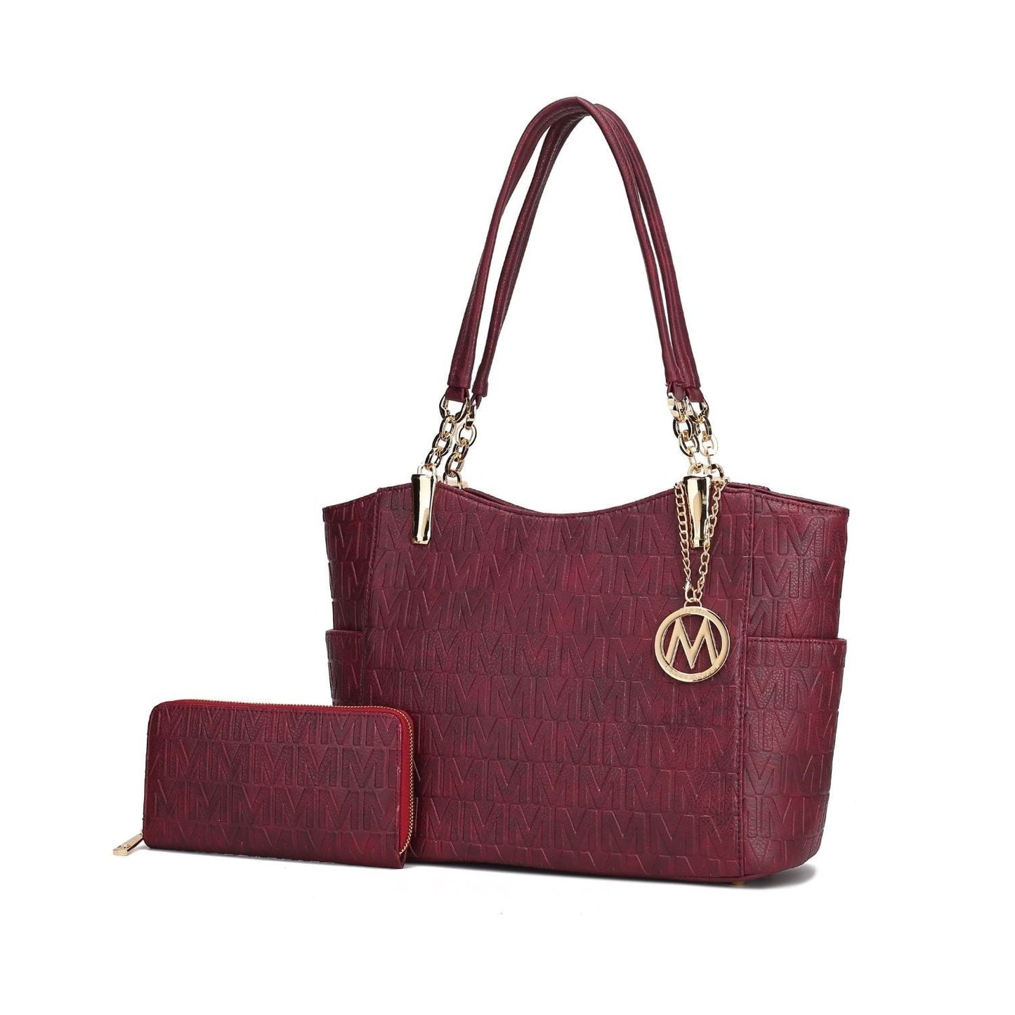 MKF Collection by Mia K. Allison Women's Tote Handbag and Wallet Set, 2-Piece, (Color Taupe) EasyOptionXY LLC