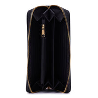 Time and Tru Women's Alex Zip Around Wallet Black EasyOptionXY LLC