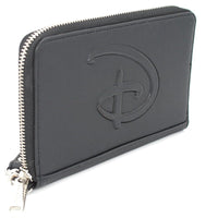 Buckle-Down Women's Disney Wallet, Rectangle Zip Around, Disney Signature D Logo Embossed, Black Vegan Leather EasyOptionXY LLC