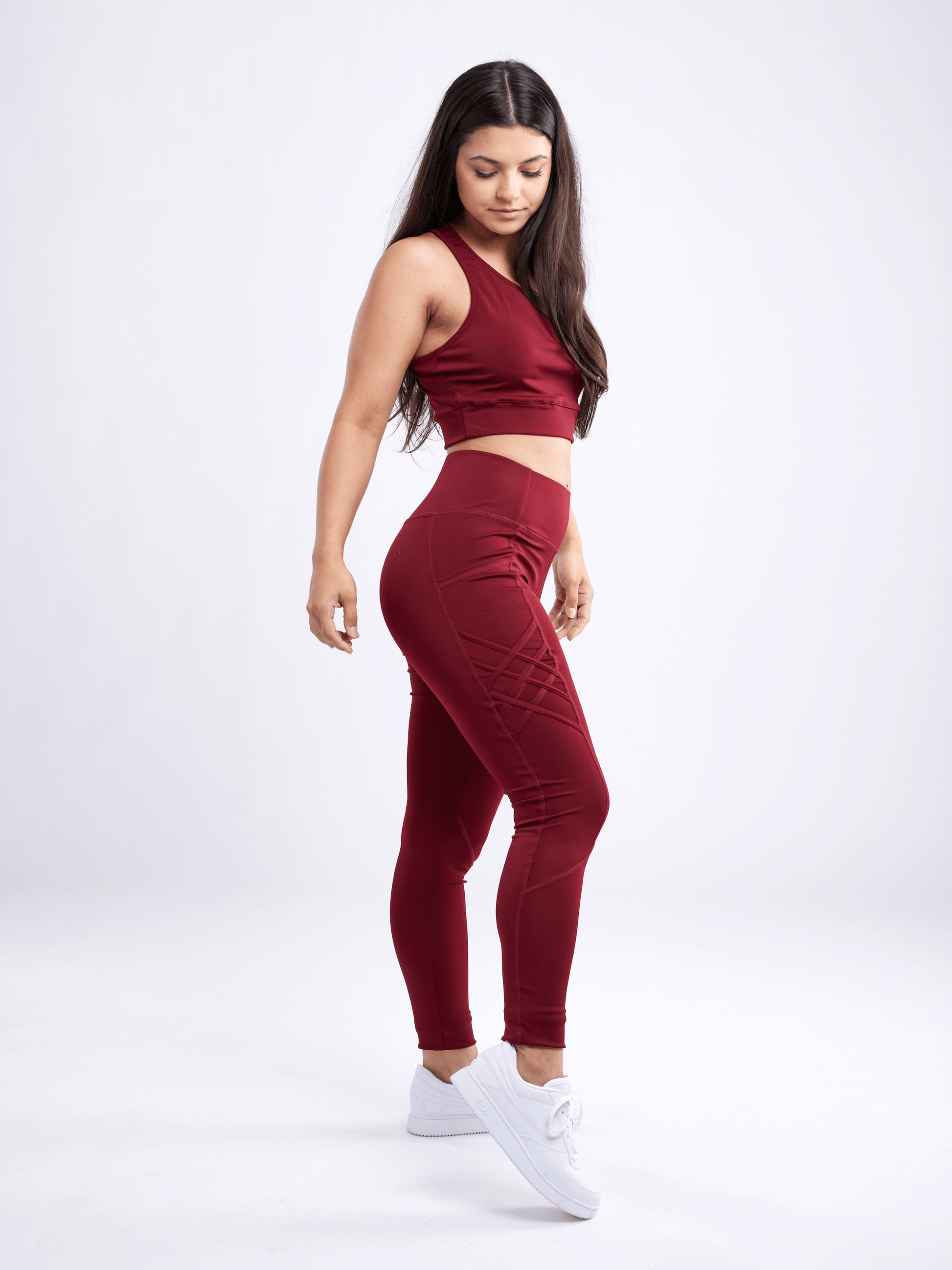 JupiterGear High-Waisted Criss-Cross Training Leggings with Hip Pockets Jupiter Gear