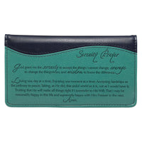 Checkbook Cover Teal Serenity Prayer EasyOptionXY LLC