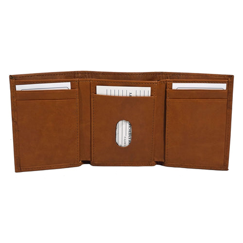 Jacksonville State Gamecocks NCAA Embossed Brown Leather Trifold Wallet EasyOptionXY LLC