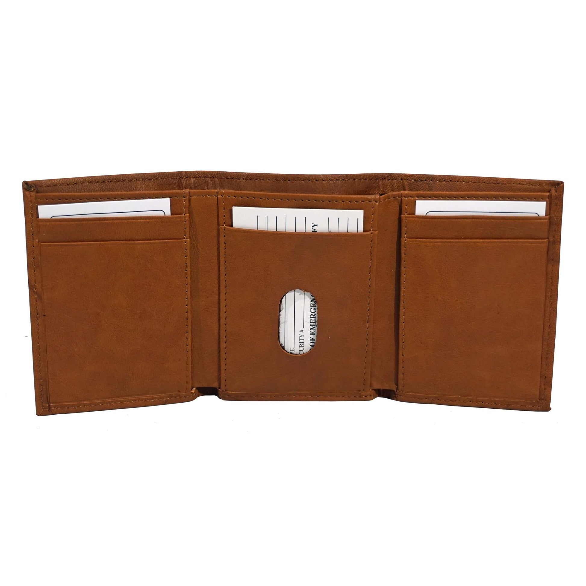North Dakota State Leather Trifold Wallet (Manmade Interior) EasyOptionXY LLC