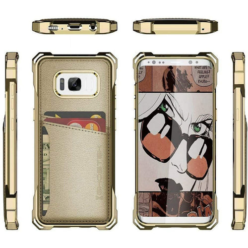 Ghostek Exec Card Holder Wallet Phone Case Designed for Galaxy S8 2017 (5.8 Inch) - (Gold) EasyOptionXY LLC