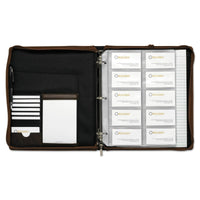 Rolodex Explorer Leather Organizer Business Card Book, 240-Card Cap., 11 x 13 1/2, Brown EasyOptionXY LLC