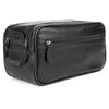 Dopp Men's First Class Seasoned Traveler Soft Sided Multi-Zip Travel Kit Leather, Black EasyOptionXY LLC