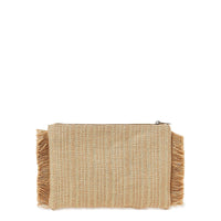 Magid Women's Striped Metallic Clutch with Seashells and Frayed Edge Trim EasyOptionXY LLC