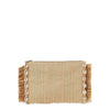 Magid Women's Striped Metallic Clutch with Seashells and Frayed Edge Trim EasyOptionXY LLC
