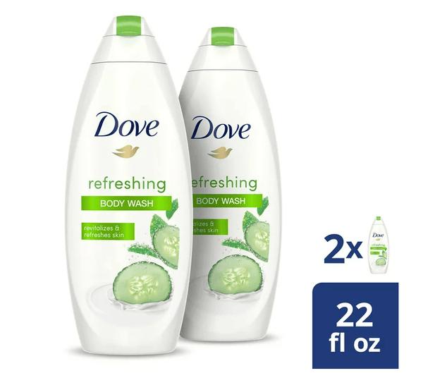 Dove Refreshing Body Wash Cucumber and Green Tea Cleanser That Effectively Washes Away Bacteria While Nourishing Your Skin Revitalizes and Refreshes Skin 22 oz; 2 Count EasyOptionXY LLC