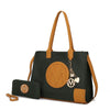 MKF Collection Louise Tote Handbag and Wallet Set by Mia k., (Color Coffee Ivory) EasyOptionXY LLC