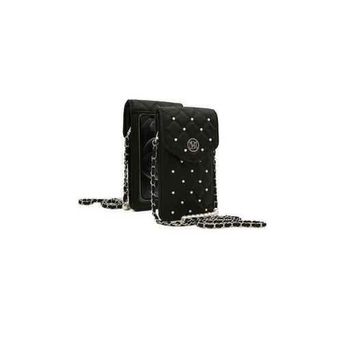 Badgley Mischka Black Pearls Strap Phone Case EasyOptionXY LLC