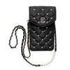 Badgley Mischka Black Pearls Strap Phone Case EasyOptionXY LLC
