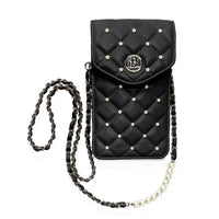 Badgley Mischka Black Pearls Strap Phone Case EasyOptionXY LLC