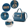 MKF Collection Naomi Vegan Crocodile Leather Women's Satchel by Mia K (Color Teal) EasyOptionXY LLC