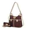MKF Collection Harper Nylon Hobo Shoulder Handbag with Matching Wallet by Mia K- 2 pieces (Color Coffee) EasyOptionXY LLC