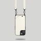 Noemie Napa Crossbody Strap and Wallet Phone Case for iPhone 13, White/Black EasyOptionXY LLC