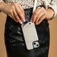 Noemie Napa Crossbody Strap and Wallet Phone Case for iPhone 13, White/Black EasyOptionXY LLC