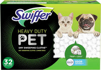 Swiffer Sweeper Pet Heavy Duty Dry Cloth Refills, Febreze Freshness, 32 Ct White Pads EasyOptionXY LLC